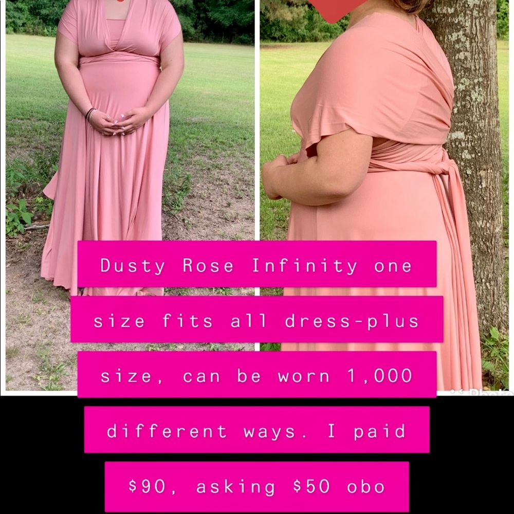 Dusty Rose infinity dress, plus size